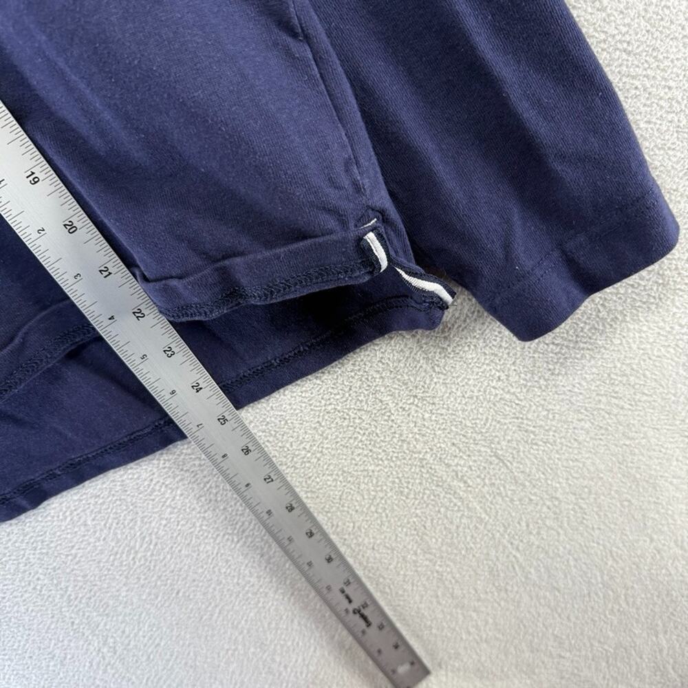 Crown Ivy Rugby Shirt Women's Large Blue Navy Solid Blank Preppy Ivy League - Picture 3 of 9